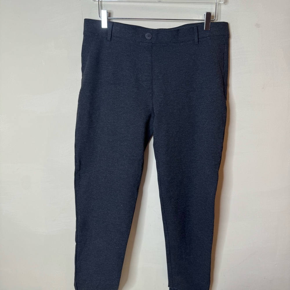 Betabrand Straight-Leg Yoga Pants Charcoal size XL